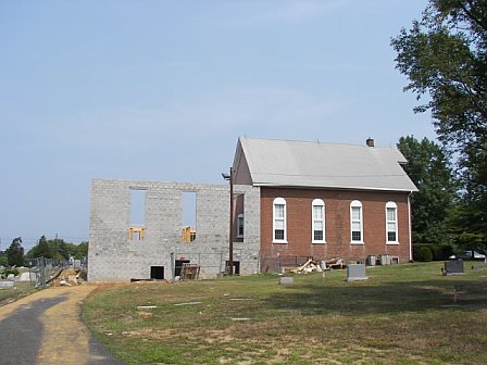 Asbury Expansion - Construction 8/7/2007 - The completed walls