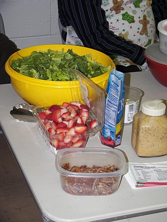 Asbury Men's Cooking Demo 2007: the salad ingredients