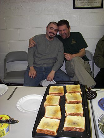 Asbury Men's Cooking Demo 2007: looking good (and served with milk!)