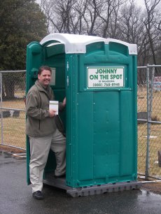 Pastor John welcomes "Johnny on the Spot" to Asbury grounds  March 25, 2007